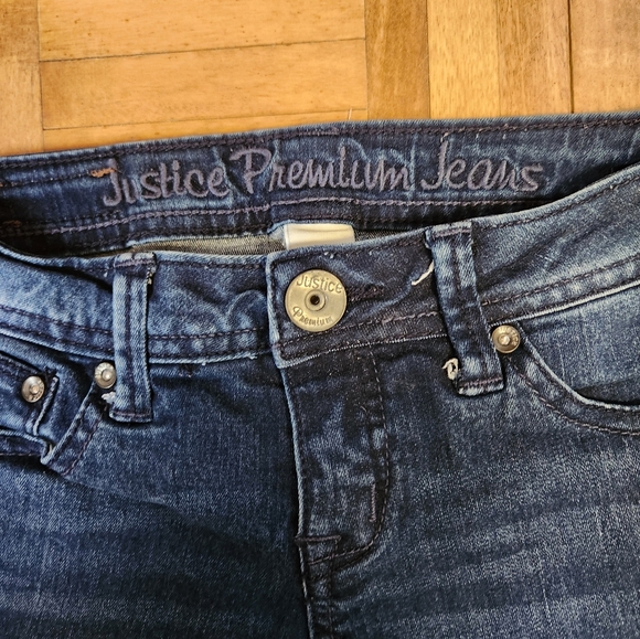 Girls Justice premium jeans simply low flare 7R - Picture 2 of 7